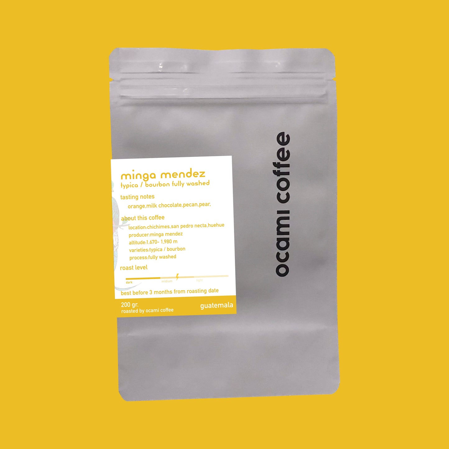 Minga Mendez Typica / Bourbon Fully Washed Guatemala 200gr.