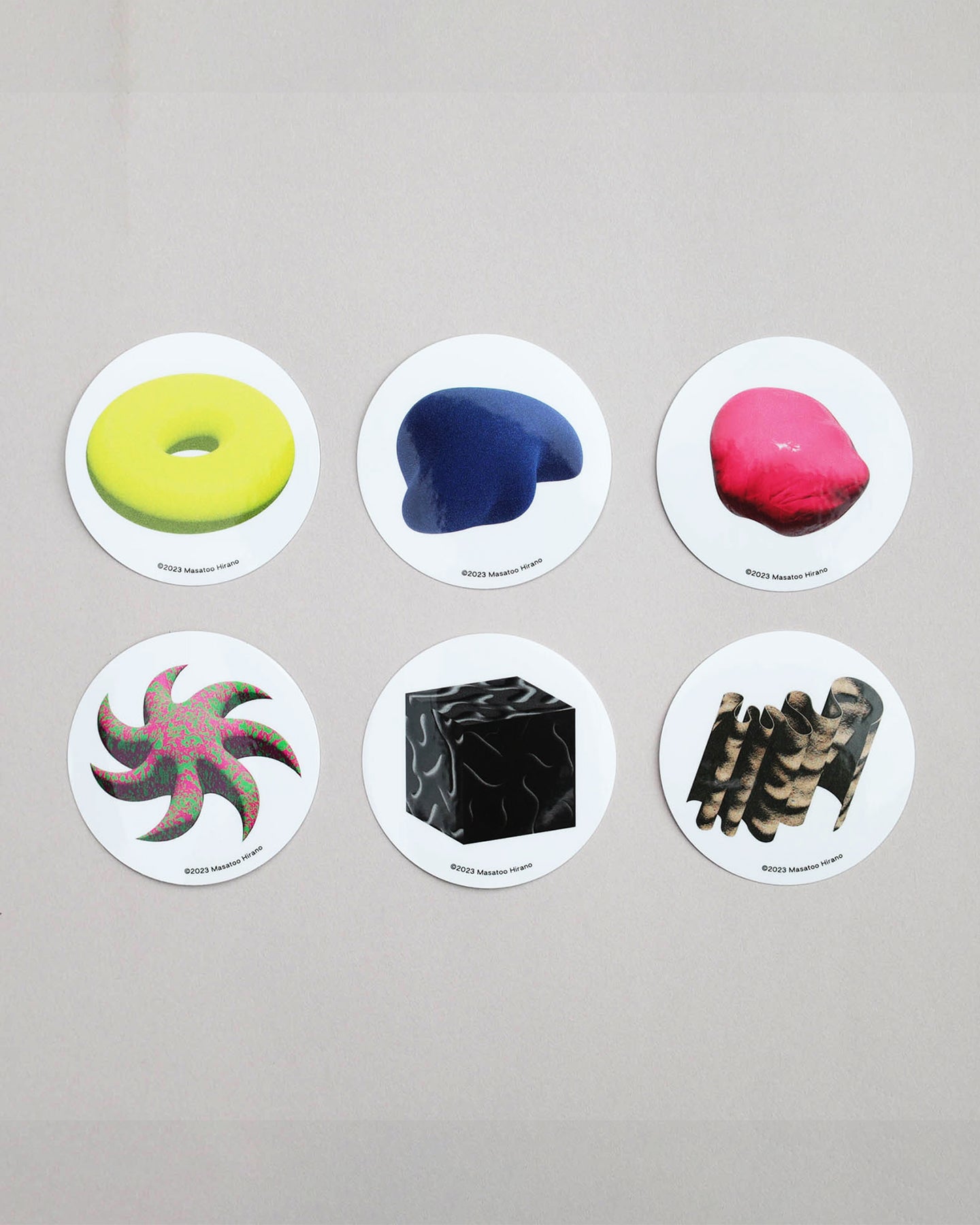 “Abstract” sticker set (6 set / design by Masatoo Hirano)