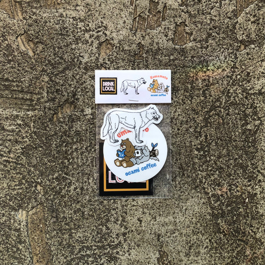 ocami coffee sticker 3packs set