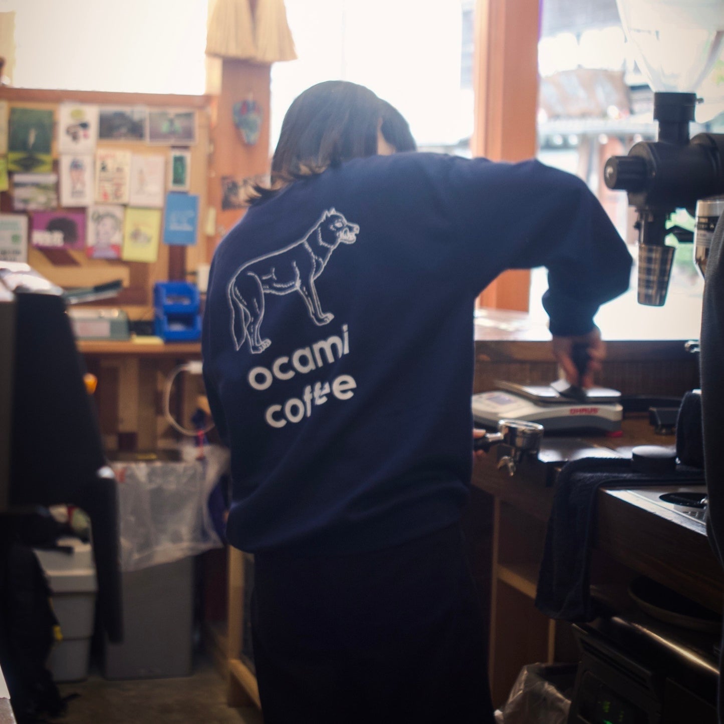 ocami coffee icon logo Sweat (artwork by Masatoo Hirano)