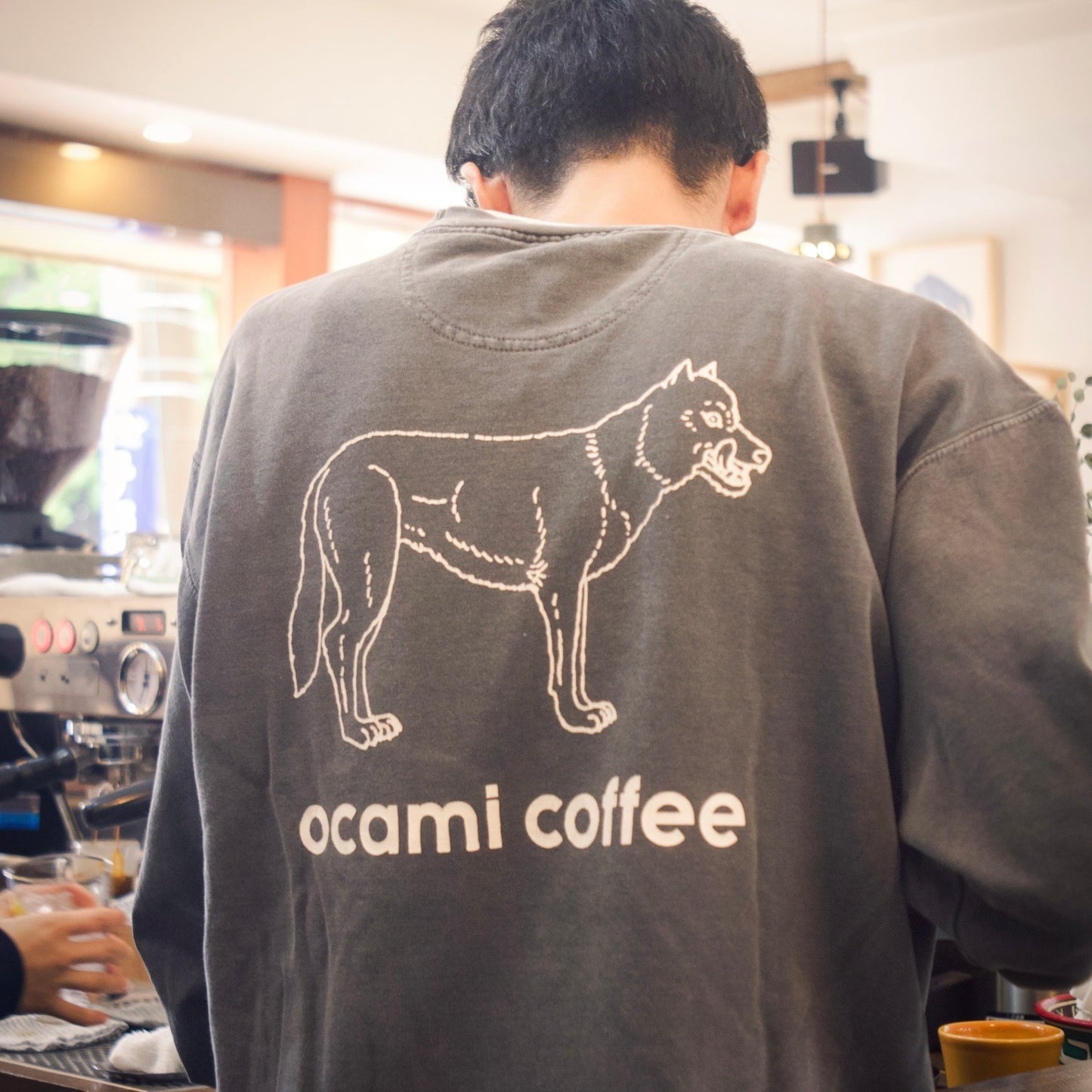 ocami coffee logo *Garment Dyed Sweat (artwork by Masatoo Hirano)