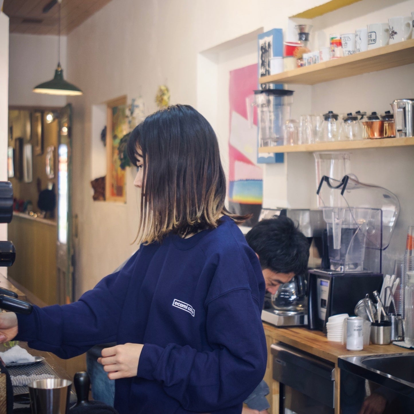 ocami coffee icon logo Sweat (artwork by Masatoo Hirano)