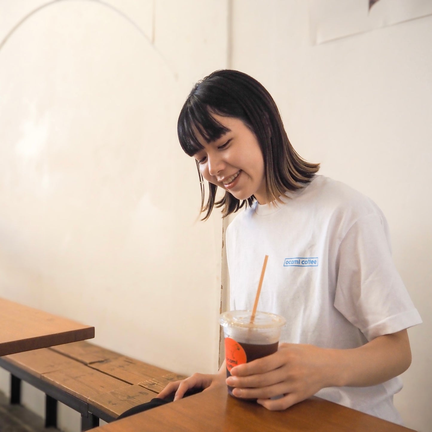 ocami coffee icon logo s/s tee (artwork by Masatoo Hirano)