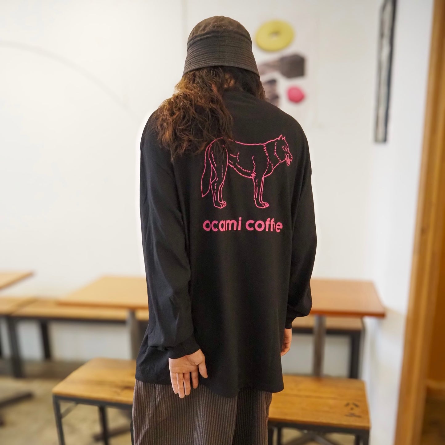 ocami coffee logo Long Tee (artwork by Masatoo Hirano)