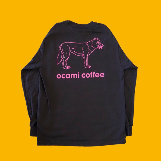 ocami coffee logo Long Tee (artwork by Masatoo Hirano)